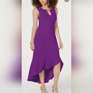 Thalia Sodi Women's Flounce Hem Maxi Dress Purple